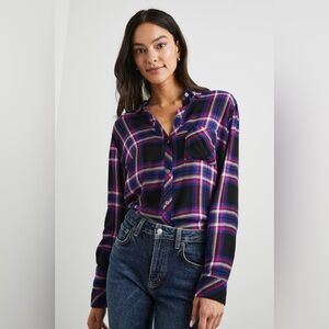 Rails Hunter Plaid Flannel Shirt in Electric Blue